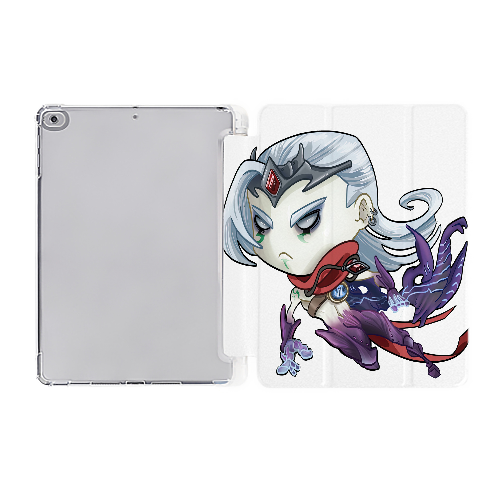 （画像用） リーグ・オブ・レジェンド League of Legends LOL IPad ケース ペン収納付き 三つ折りスタンド PUレザー×シリコン 対応機種9.5/10.5/10.9インチ